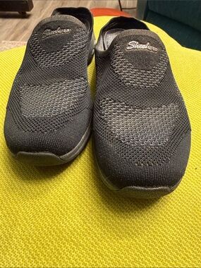 Skechers Black Slip-On Knit Comfort Sneakers